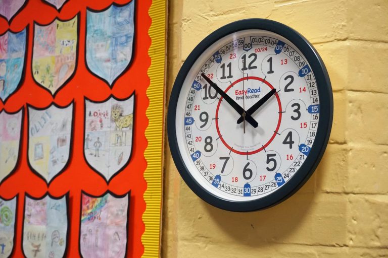 Classroom Wall Clock Learn to Tell the Time Clocks from ERTT