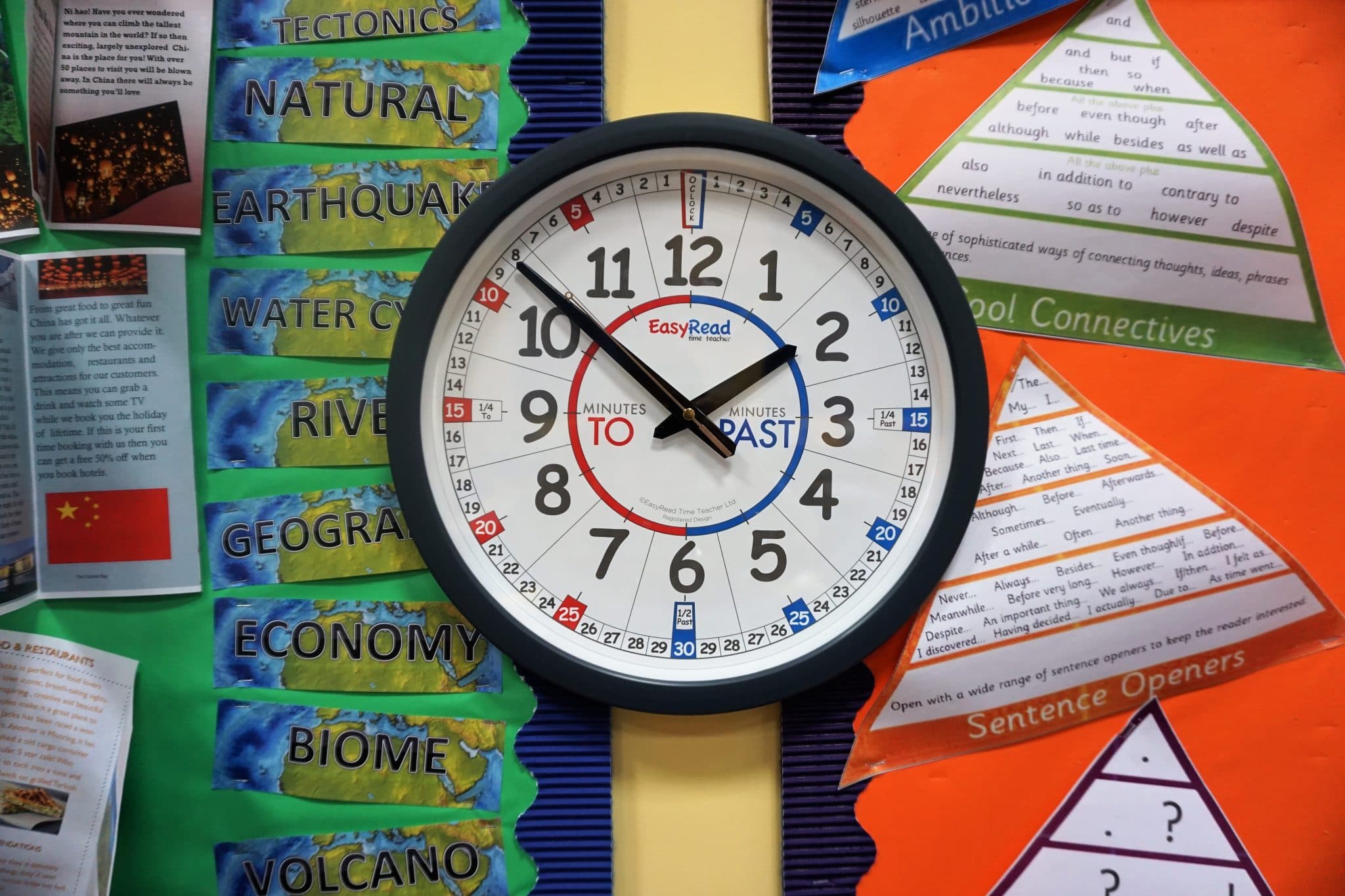 24 Hour Classroom Wall Clocks Learn to Tell the Time