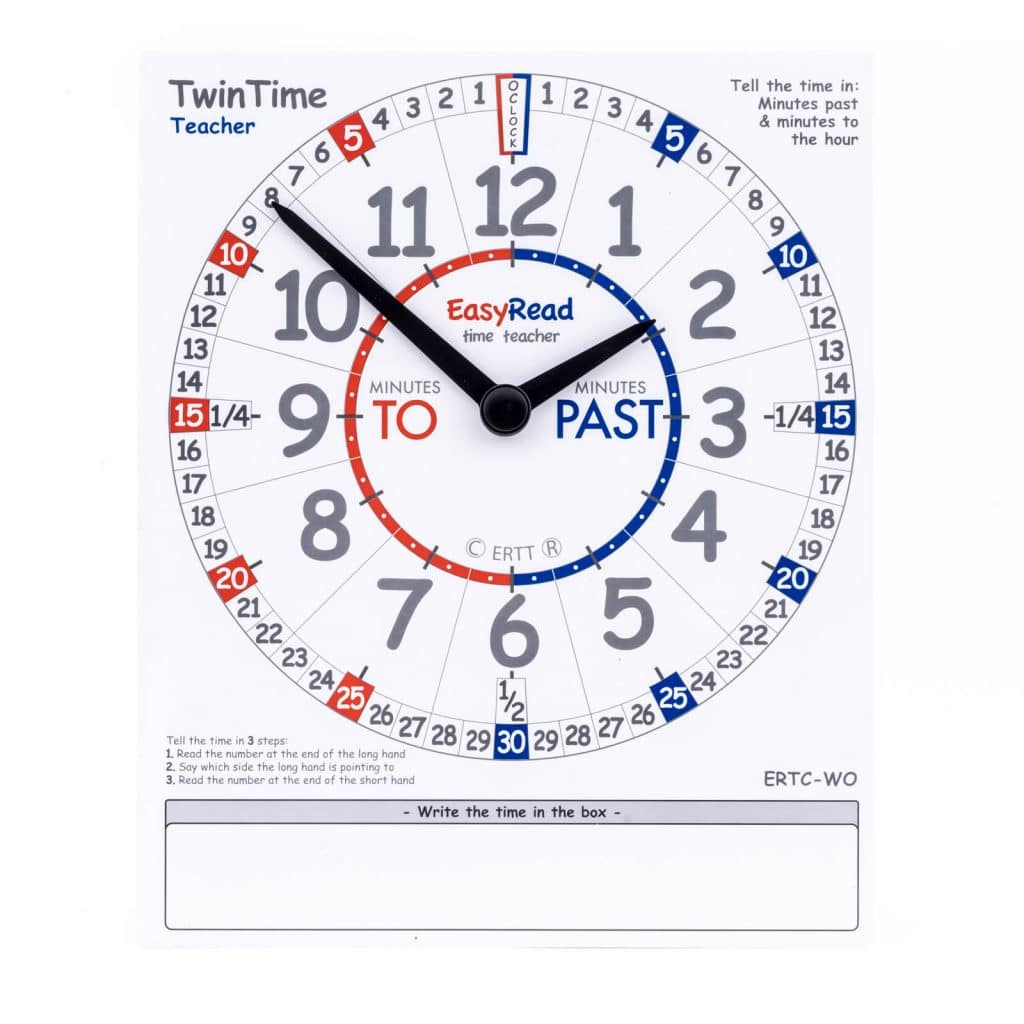 Classroom Wall Clock Learn to Tell the Time Clocks from ERTT