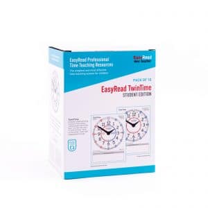 Pack of 10 student cards for learning the time