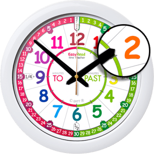 Wall clock for teaching time to children