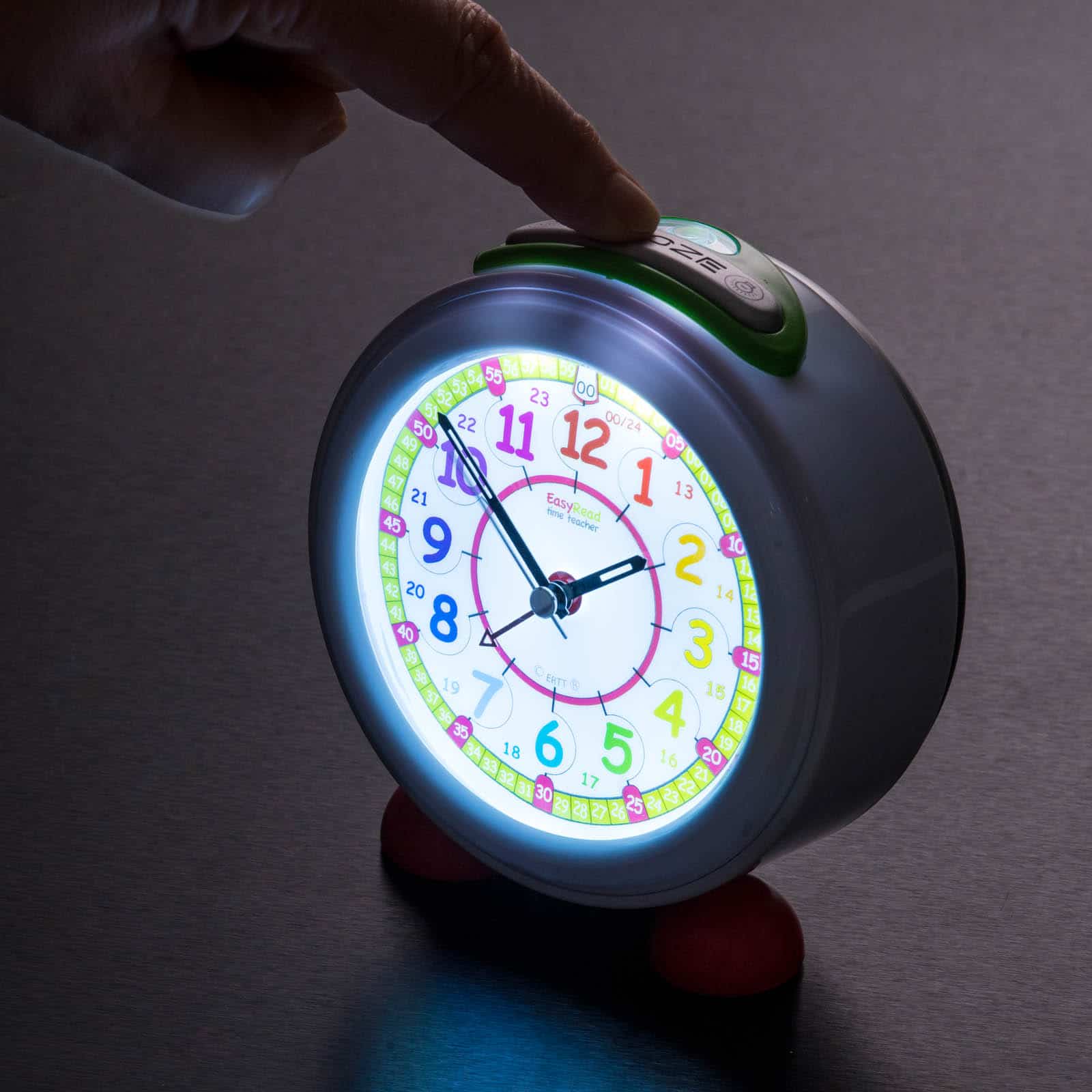 Alarm Clock Rainbow Face 24 Hour EasyRead Time Teacher