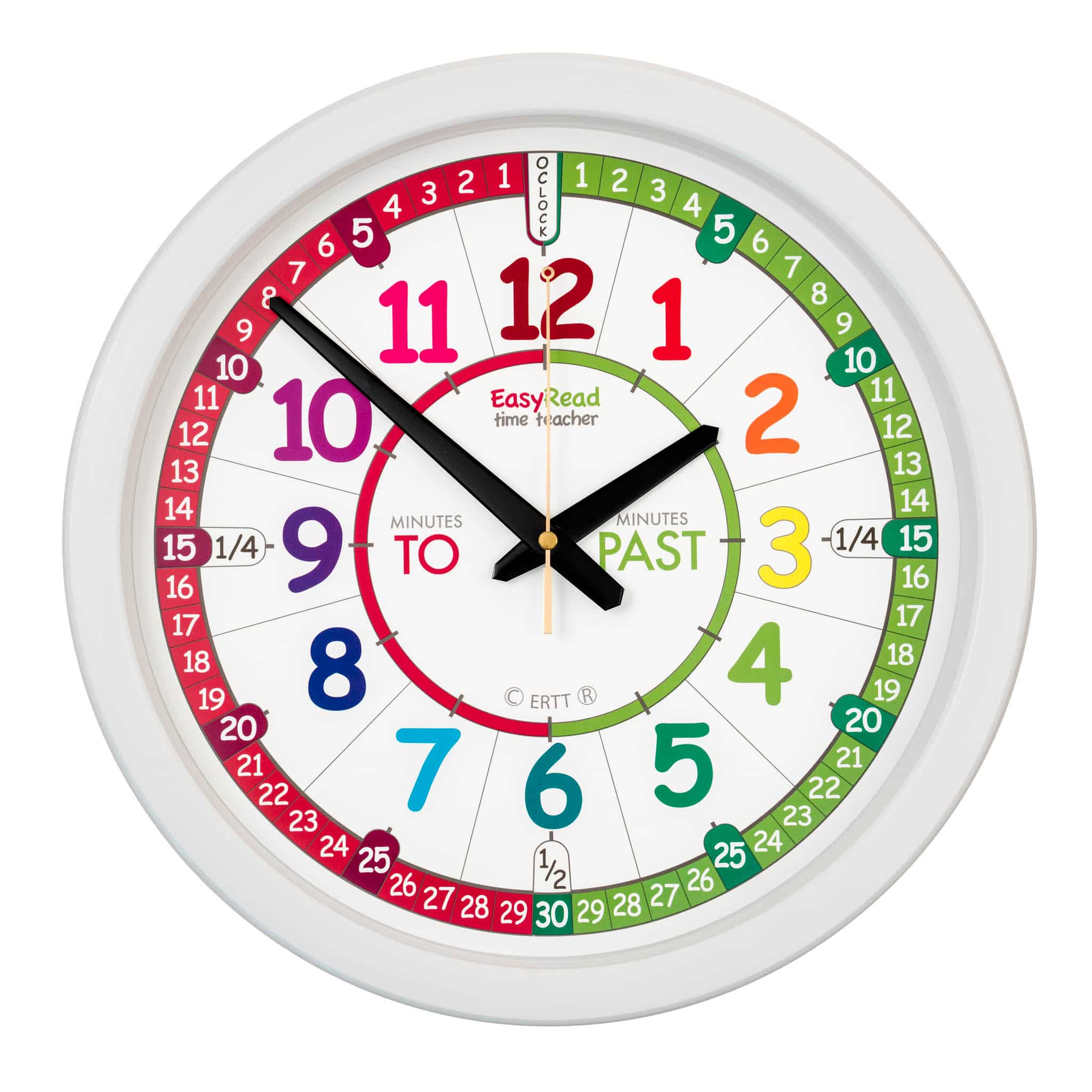 Rainbow Face Wall Clock | ERTT Classroom Wall Clocks