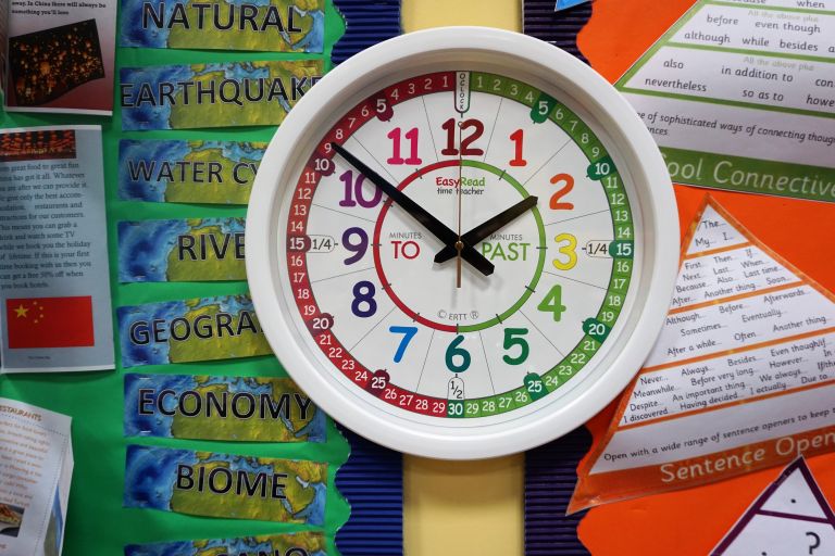 35cm Classroom Clocks EasyRead Time Teacher