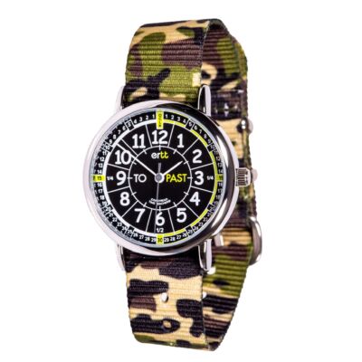 green-camo-strap-black-face-watch