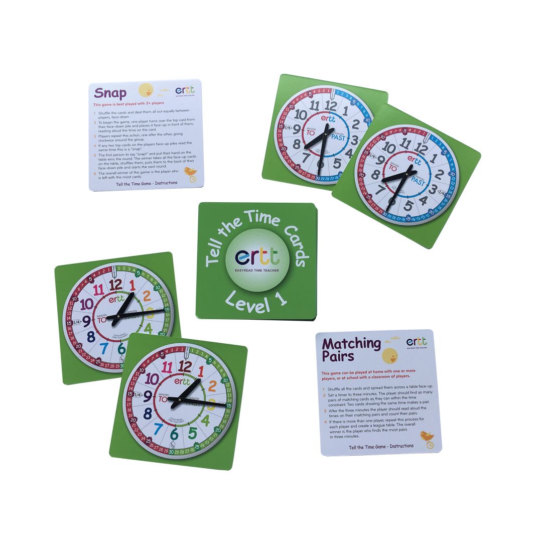 Tell the Time Card Games EasyRead Time Teacher